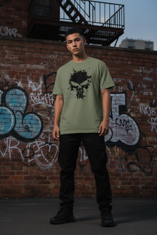 Graphic Print T-Shirt Unisex – Streetwear Style Urban Background