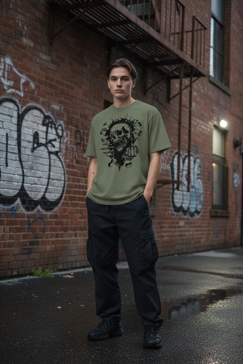 Graphic Print T-Shirt Unisex – Streetwear for Individualists Urban Background