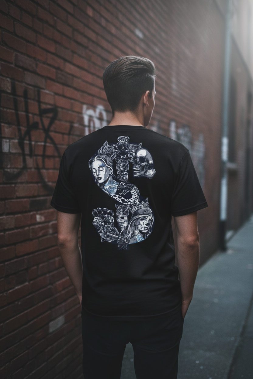 Money Print T-Shirt Unisex – Bold Statement Streetwear Urban Background
